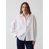 Gap Kadın Beyaz Oversized Poplin Gömlek - XS