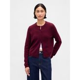 Gap Kadın Bordo Cashsoft Crop Hırka - XS