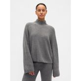 Gap Kadın Gri Cashsoft Shaker Örgü Turtleneck Kazak - M