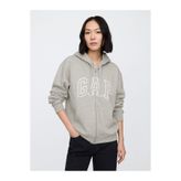 GAP Kadın Gri Logo Fleece Fermuarlı Sweatshirt