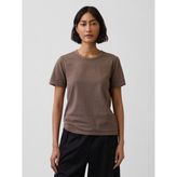 GAP Kadın Kahverengi Organik Pamuk VintageSoft T-Shirt