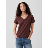 Gap Kadın Kahverengi V Yaka T-Shirt