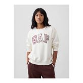 GAP Kadın Kırık Beyaz Logo Sweatshirt