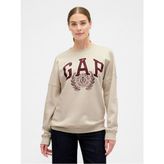 Gap Kadın Krem Oversized Grafik Sweatshirt - XL