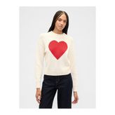 GAP Kadın Krem Relaxed Crop Intarsia Kazak