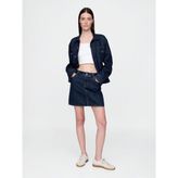 Gap Kadın Lacivert Denim Mini Etek - 32