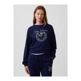 GAP Kadın Lacivert Relaxed Wedge Bisiklet Yaka Sweatshirt