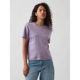 Gap Kadın Lila Supima® Pamuk Relaxed T-Shirt - XL