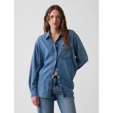 Gap Kadın Mavi Denim Big Gömlek