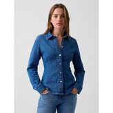 Gap Kadın Mavi Denim Fitted Gömlek - S