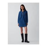 GAP Kadın Mavi Denim Mini Shift Elbise