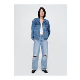 GAP Kadın Mavi High Rise Barrel Jean Pantolon