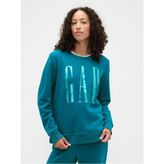 GAP Kadın Mavi Logo Crewneck Sweatshirt