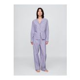 GAP Kadın Mavi Poplin Pijama Altı