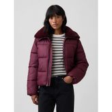 Gap Kadın Mor Relaxed Quilted Puffer Şişme Ceket - S