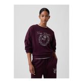 GAP Kadın Mor Relaxed Wedge Bisiklet Yaka Sweatshirt
