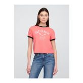 GAP Kadın Pembe Logo Grafik Baskılı T-shirt