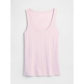 Gap Kadın Pembe Pointelle Scoopneck Tank Pijama Üstü - XS