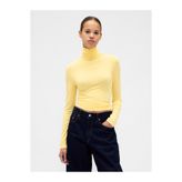 GAP Kadın Sarı Featherweight Turtleneck T-Shirt