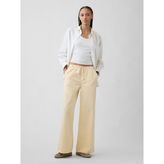 GAP Kadın Sarı Mid Rise Pull-On Wide-Leg Jean Pantolon
