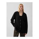 GAP Kadın Siyah CashSoft Oversized Triko Hırka