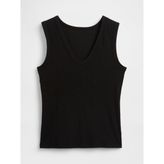 Gap Kadın Siyah Modern Çizgili Fitilli Atlet - 2XL