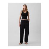 GAP Kadın Siyah Poplin Easy Barrel Pantolon