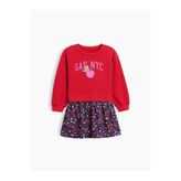 GAP Kız Bebek Kırmızı Sweatshirt Elbise