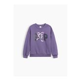 GAP Kız Bebek Mor Bisiklet Yaka Sweatshirt