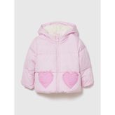 Gap Kız Bebek Pembe Kalp Desenli Şişme Puffer Mont - 2 Yaş