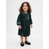 Gap Kız Bebek Yeşil Kadife Volan Yaka Elbise - 4 Yaş