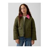GAP Kız Çocuk Haki Relaxed Quilted Barn Ceket
