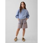Gap Kız Çocuk Mor Low Rise Easy Longline Denim Şort