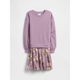 Gap Kız Çocuk Mor Oversized Sweatshirt Elbise - XS