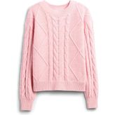 Gap V-Cable Çocuk Kazak - Pembe - Pudra