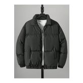 GAREN Unisex Oversize Siyah Waterproof Bomber Mont