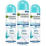 Garnier Mineral Saf & Temiz 3x150 ml Deodorant