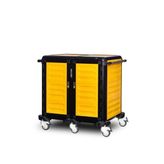 Gastrolley 75 İkili 2 Yanı + Arka Kapalı + Kapılı 101x75x99 cm Servis Tepsi Arabası