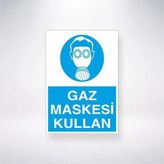 Gaz Maskesi Kullan Sticker 20X28 Cm