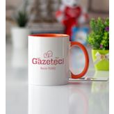Gazeteci Turuncu Kupa Bardak