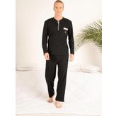 Gd Goldoremi 23403 Erkek Kışlık Yuvarlak Yaka Cepli Pamuklu Pijama Takımı