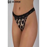 Gd Goldoremi 917 Kadın Leopar İnce Dantelli String Külot
