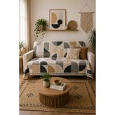 GECE HOME Çok Amaçlı Modern Bohem Kadife Koltuk Örtüsü,Çekyat Örtüsü Piknik Örtüsü Masa örtüsü Kaymaz süngerli 165x217