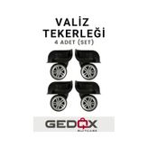 Gedox Valiz Tekerleği Çift Teker 01 4 Adet Siyah