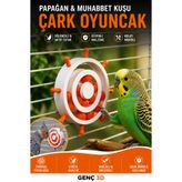 Genç 3D Papağan & Muhabbet Kuşu Çark Oyuncak 3D Baskı Kafes İçi Dönen Aktivite & Zeka Oyuncağı