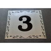 Gendec Kapı Numarası 10x12 Cm Metalik No:3