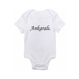 Genel Ankaralı Baskılı Beyaz Bebek Body