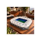 Genel Markalar Geometrik Beyaz Çatılı Futbol Stadyumu Maketi 3D Baskı Bordo Mavi Masaüstü Biblo PLA Anka3DBaskı