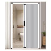 Generisch Akordeon kapı, beyaz katlanır akordeon kapı, banyo, balkon, elbise dolabı, kiler ve çamaşır odası için petek sürgülü kapı, 115 x 200 cm (45,3 x 79 inç) – yüksekliği ayarlanabilir 180 – 210