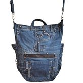 geniş denim sırt çantası